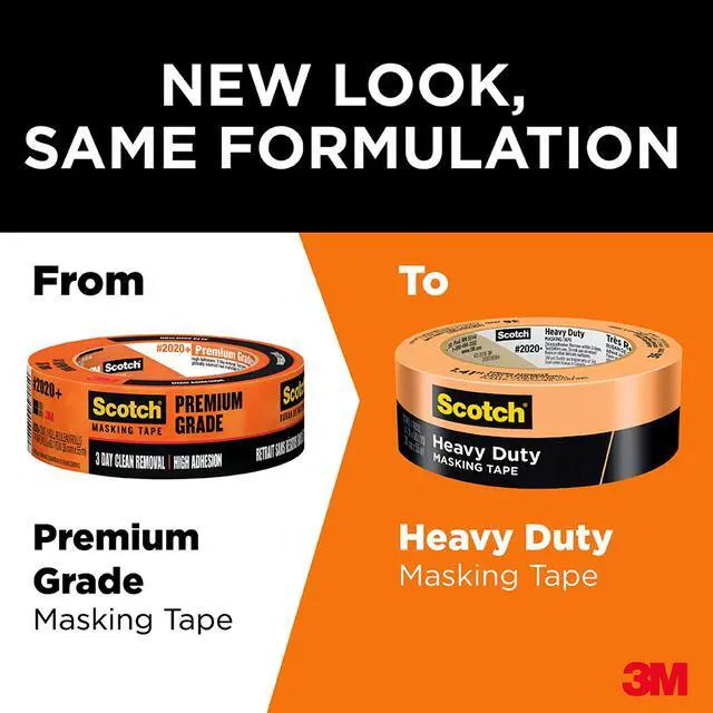 Alt view image 4 of 7 - Heavy Duty Masking Tape, 1.41 in x 60.1 yd, 2020+-36AP, 1 roll