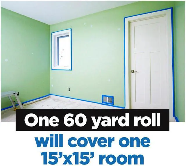Alt view image 4 of 7 - Original Multi-Surface Painter's Tape 1 Inch Wide, 6 Rolls | 0.94 in x 60 yd, Blue Paint Tape, Protects Surfaces and Removes Easily, Painting Tape for Indoor and Outdoor Use