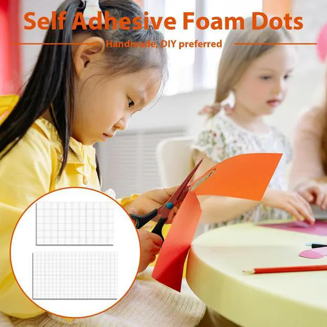 Alt view image 3 of 6 - 8 Sheets 1320 Pcs Foam Squares 2 Sizes Double Sided Foam Tape Adhesive Dots Mount Stickers for Crafts Office Supplies DIY Crafting Scrapbook Halloween Christmas 2 Sizes (0.47in/12mm, 0.24in/6mm)