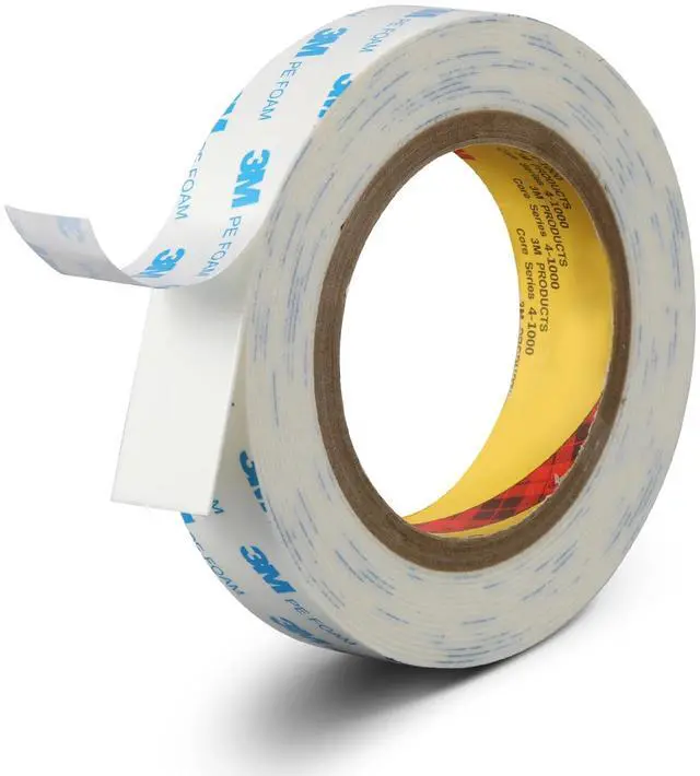 Main image of Double Sided Foam Tape Heavy Duty 1 inch x16.5Ft | PE Strong Adhesive Tape | Vibration Resistant | for Indoor/Outdoor Paint Wall Mounting Picture Hanging Poster | Damage-Free (1in/25mm x16.5Ft)