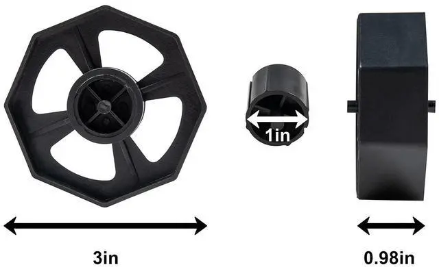 Alt view image 4 of 7 - Desktop Tape Dispenser Adhesive Roll Holder (Fits 1" & 3" Core) with Weighted Nonskid Blue