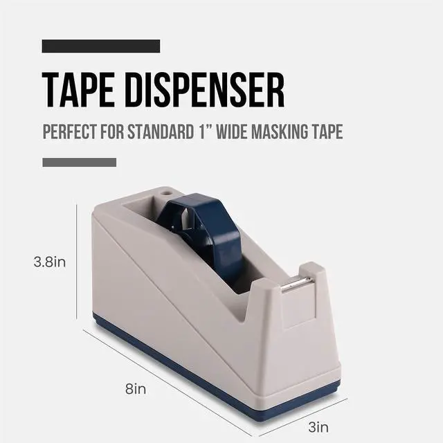 Alt view image 2 of 7 - Desktop Tape Dispenser Holder with Large 3 inch Core for Masking/Heat Transfer Sublimation/Painters and Freezer/Kitchen Tape,0128GY