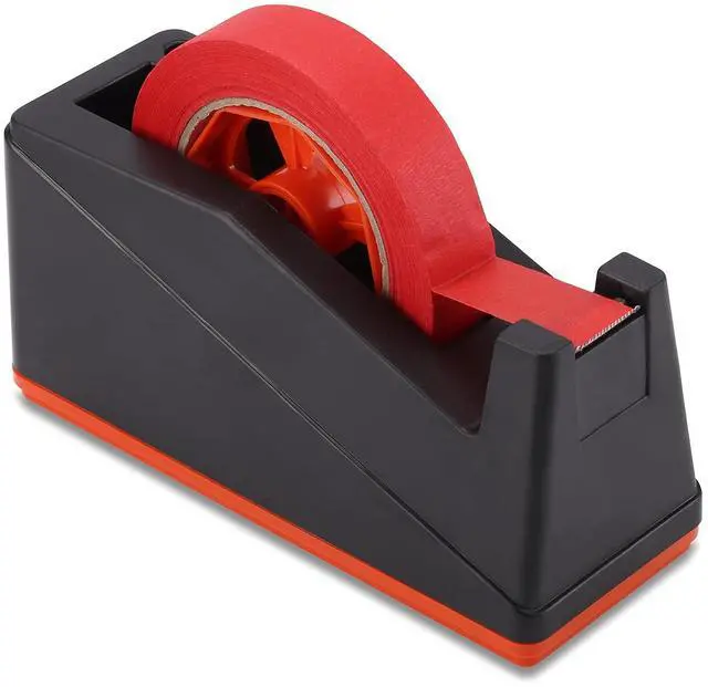 Main image of Desktop Tape Dispenser Holder with Large 3 Inch Core for Masking, Heat Transfer, Painters, Freezer and Kitchen Tape, 0128BK