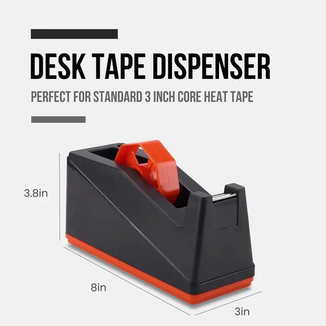 Alt view image 2 of 7 - Desktop Tape Dispenser Holder with Large 3 Inch Core for Masking, Heat Transfer, Painters, Freezer and Kitchen Tape, 0128BK