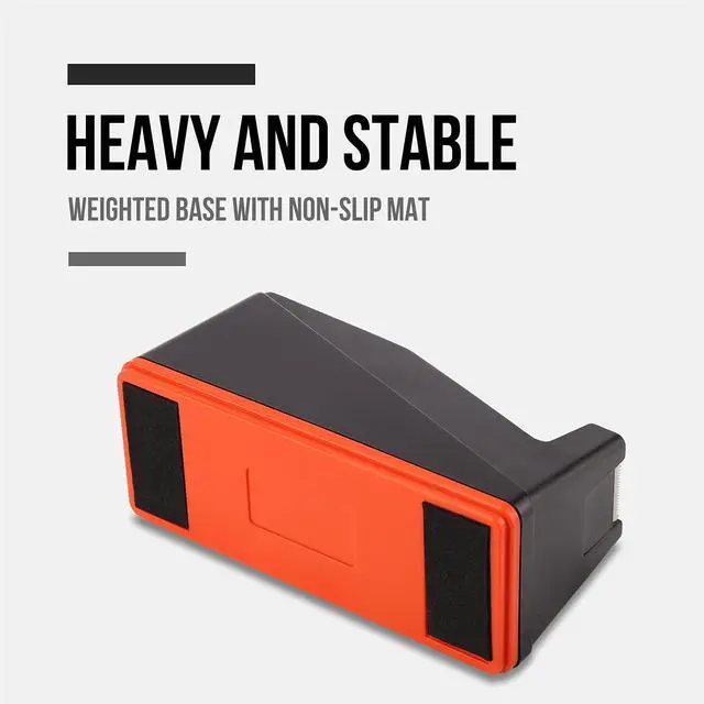 Alt view image 3 of 7 - Desktop Tape Dispenser Holder with Large 3 Inch Core for Masking, Heat Transfer, Painters, Freezer and Kitchen Tape, 0128BK