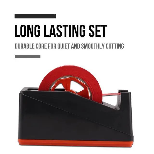 Alt view image 7 of 7 - Desktop Tape Dispenser Holder with Large 3 Inch Core for Masking, Heat Transfer, Painters, Freezer and Kitchen Tape, 0128BK