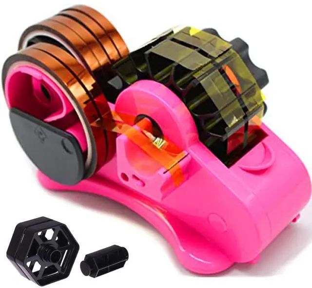 Main image of Heat Tape Dispenser Sublimation - Multiple Roll Cut Heat Tape Dispenser 1" and 3" Core Double Reel Cores Sublimation for Heat Transfer Tape, Semi-Automatic Tape Dispenser with Compartment Slots