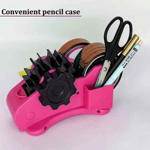 Alt view image 4 of 6 - Heat Tape Dispenser Sublimation - Multiple Roll Cut Heat Tape Dispenser 1" and 3" Core Double Reel Cores Sublimation for Heat Transfer Tape, Semi-Automatic Tape Dispenser with Compartment Slots