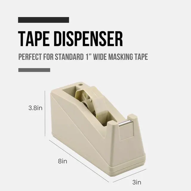 Alt view image 2 of 7 - Desktop Tape Dispenser Holder with Large 3 Inch Core for Masking, Heat Transfer, Painters, Freezer, Kitchen Tape