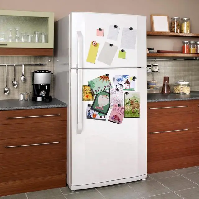 Alt view image 6 of 7 - MIKEDE 30Pcs Fridge Magnets Refrigerator Magnet Strong for Pictures, Black