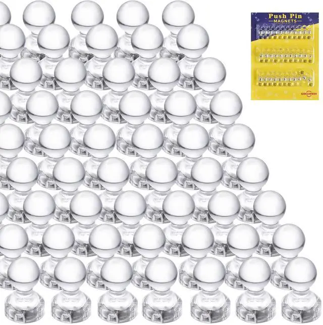 Main image of 66PCS Magnetic Push Pin Magnet, Fridge Magnet Magnetic Thumb Tacks for Kitchen, Refrigerator, Office, School, Whiteboard.Magnets for Whiteboard