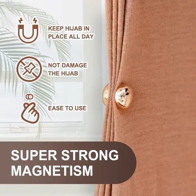 Alt view image 3 of 6 - 8 Pairs Premium Strong Hijab Magnetic Pins, No-Snag Multi-Use Hijab Magnets, Professional Pinless Magnetic Hijab Pins, Shiny and Matte Style Pack