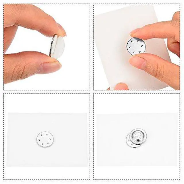 Alt view image 2 of 7 - 24 Pieces Name Tags Magnets Magnetic Name Badge Round Adhesive Magnetic Pin Backs for Clothes with Plastic Storage Box for Circle Badges(Diameter of 1.7 cm/ 0.67 inch)
