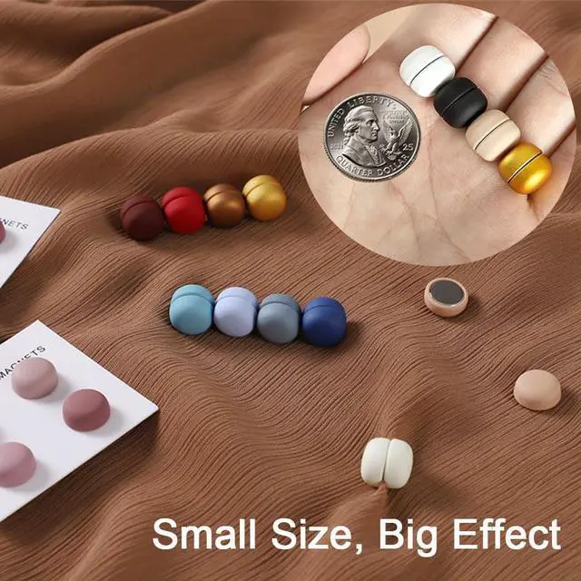 Alt view image 4 of 7 - 12 Pairs of Multi-Purpose Magnetic Pins, Needleless Safety, Clothe, Bag