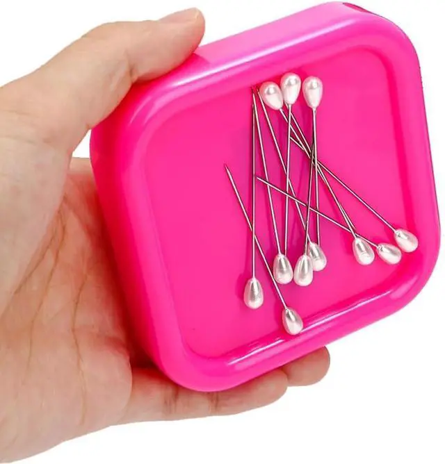 Alt view image 6 of 7 - 3Pcs Square Plastic Magnetic Pin Cushion Anti Loss Sewing Pin Needle Storage Holder Magnetic Push Pins Holder for Sewing Quilting DIY Projects, Pincushions Random Color