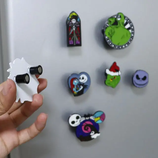 Alt view image 5 of 6 - 12pcs Magnetic Pin Backs for Enamel Pins Convert Enamel Pins to Refrigerator Magnets Put Your Pins on Fridge for Seasonal Decor,Pin Gifts BlackNot Included Enamel Pins