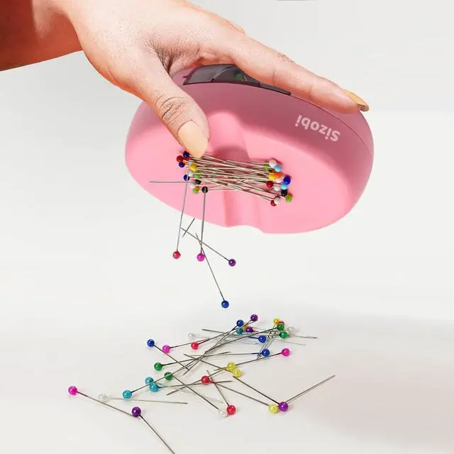 Alt view image 3 of 7 - Magnetic Pin Holder Cushions with 100 Pcs Ball Head Straight Pins