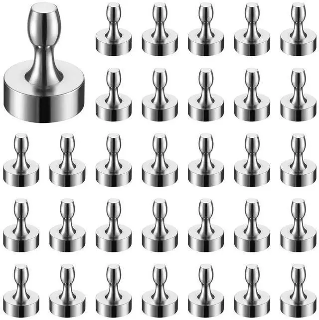 Main image of Small Fridge Magnets, Mini Metal Magnetic Push Pins 10x15mm