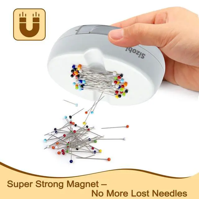 Alt view image 2 of 7 - Magnetic Pin Cushions for Sewing with 100Pcs Ball Head Straight Pins