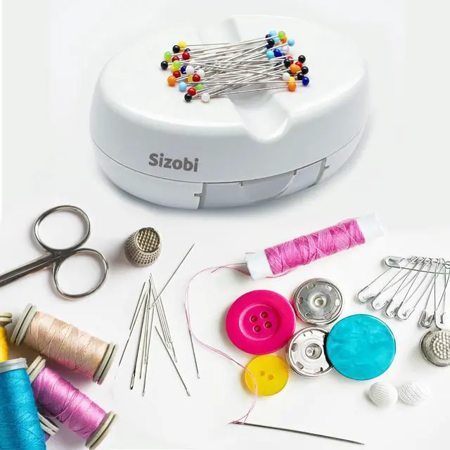 Alt view image 5 of 7 - Magnetic Pin Cushions for Sewing with 100Pcs Ball Head Straight Pins
