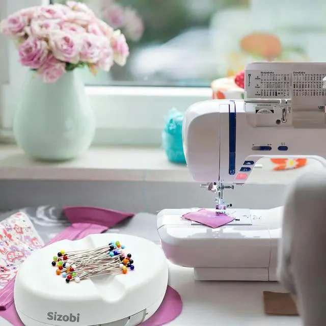 Alt view image 6 of 7 - Magnetic Pin Cushions for Sewing with 100Pcs Ball Head Straight Pins