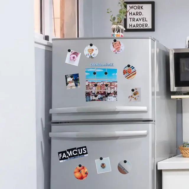 Alt view image 6 of 6 - 20 Pack Silicone Anti Scratch Fridge Magnets, Black
