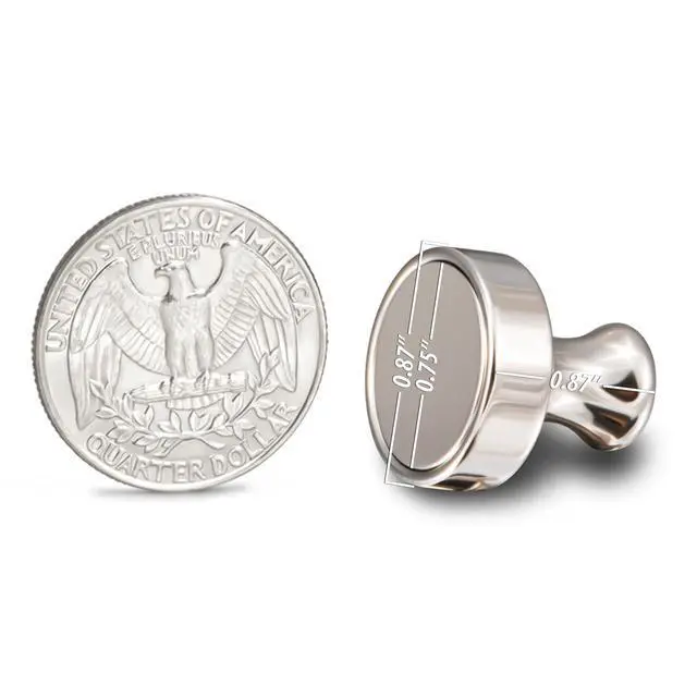 Alt view image 5 of 7 - Heavy Duty Magnetic Push Pins - Refrigerator & Whiteboard Magnets, Pack of 4