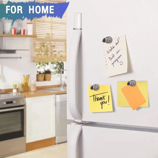 Alt view image 4 of 6 - 22Packs Neodymium Fridge Magnets, Strong Magnets for Whiteboard, Push Pin Magnet, Small Strong Neodymium Refrigerator Magnet for Office, Kitchen, Adults, Home