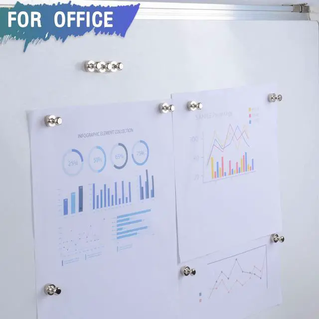 Alt view image 5 of 6 - 22Packs Neodymium Fridge Magnets, Strong Magnets for Whiteboard, Push Pin Magnet, Small Strong Neodymium Refrigerator Magnet for Office, Kitchen, Adults, Home