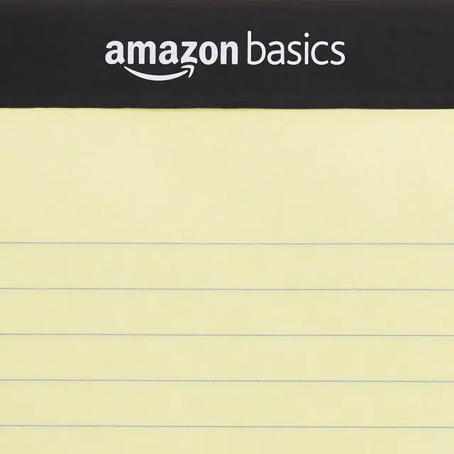 Alt view image 4 of 5 - Wide Ruled Lined Writing Pads, 8.5" x 11.75", Canary, 12-Pack of 50 Perforated Sheets, Sturdy Backing