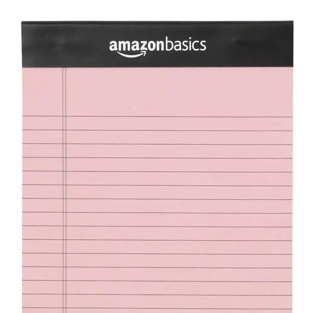 Alt view image 4 of 5 - Narrow Ruled Writing Pads, Perforated, 5" x 8", Multicolor, 6-Pack of 50 Sheets