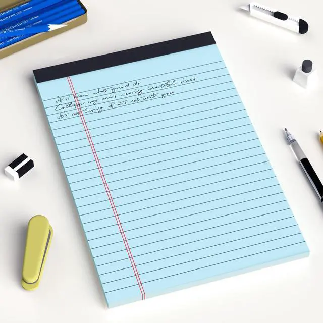 Alt view image 7 of 7 - 5pcs Colored Note Pads 5x8 College Ruled Small Legal Pads Paper Notepads 5 Pack Study Back Writing Pads 5 x 8 Paper Pads Perforated Narrow Ruled Pads of Paper 30 Sheets/Pack