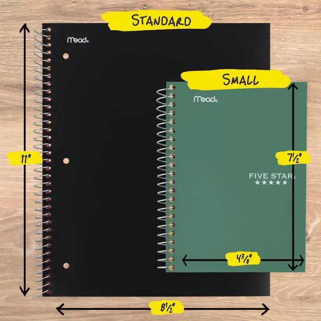 Alt view image 3 of 7 - Spiral Notebook, 1 Subject, College Ruled Paper, 4-3/8" x 7", Personal Size, 80 Sheets, Fights Ink Bleed, Water Resistant Cover, Seaglass Green (450048CH1-ECM)