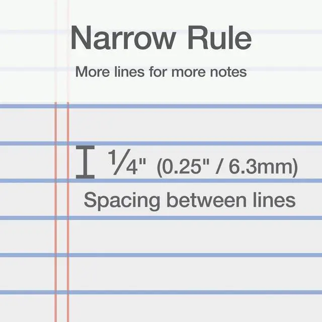 Alt view image 3 of 7 - Legal Pads, 12 Pack, Premium Note Pads, 50 Legal Ruled 5" x 8" Sheets, Bright White Paper with Firm Back, Small Portable Notepads