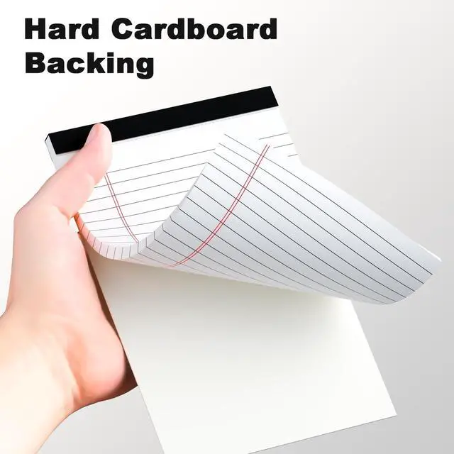 Alt view image 6 of 7 - 6pcs Small Note Pad 5x8 College Ruled Legal Pads Paper Notepads 6 Pack Study Back Writing Pads 5 x 8 Legal Pads Perforated Narrow Ruled Pads of Paper White
