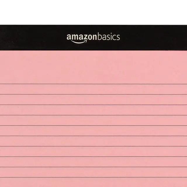 Alt view image 4 of 5 - Wide Ruled Lined Writing Note Pads with Sturdy Back, 8.5" x 11.75", Multicolor, 6-Pack, 300 Sheets, Perforated