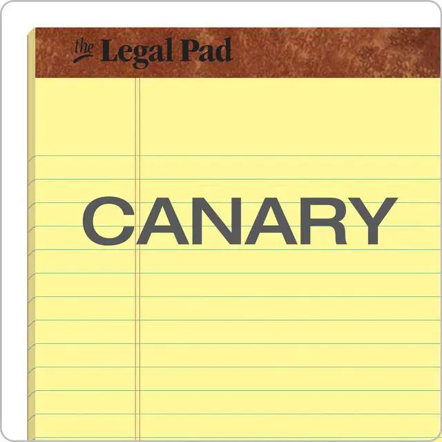 Alt view image 5 of 6 - 8.5 x 11.75 Legal Pads, 12 Pack, The Legal Pad Brand, Wide Ruled, Yellow Paper, 50 Sheets Per Writing Pad, Made in the USA (7532)
