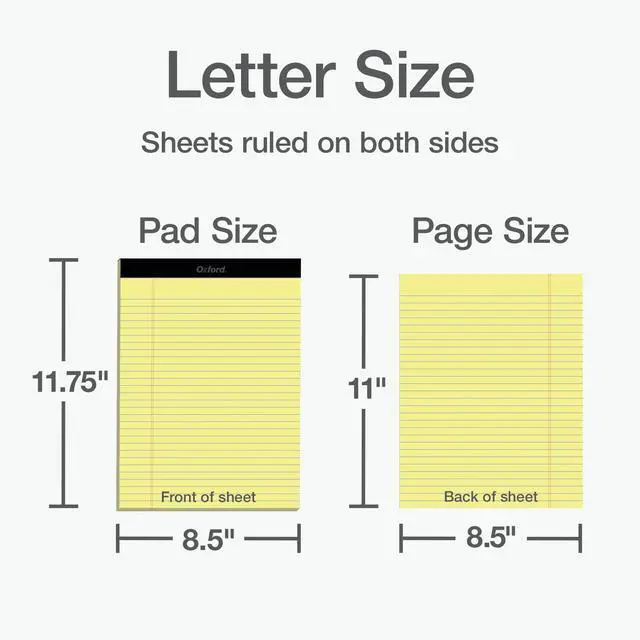 Alt view image 2 of 7 - Premium Legal Pads, 12 Pack, Premium Note Pads, 50 Legal Rule 8.5" x 11" Sheets, Canary Yellow Paper with Firm Back, Professional Legal and Office Notepads