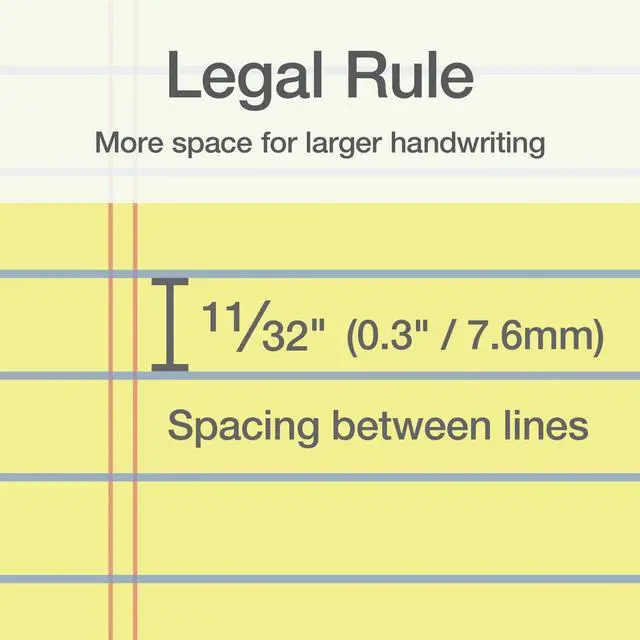 Alt view image 3 of 7 - Premium Legal Pads, 12 Pack, Premium Note Pads, 50 Legal Rule 8.5" x 11" Sheets, Canary Yellow Paper with Firm Back, Professional Legal and Office Notepads