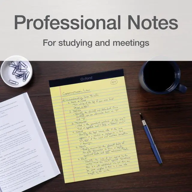 Alt view image 4 of 7 - Premium Legal Pads, 12 Pack, Premium Note Pads, 50 Legal Rule 8.5" x 11" Sheets, Canary Yellow Paper with Firm Back, Professional Legal and Office Notepads