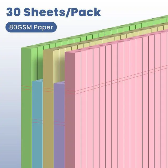 Alt view image 3 of 7 - 5pcs Note Pads, Small Legal Pad, Colored Notepads 5x8, Sturdy Back