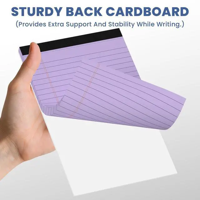 Alt view image 5 of 7 - 5pcs Note Pads, Small Legal Pad, Colored Notepads 5x8, Sturdy Back
