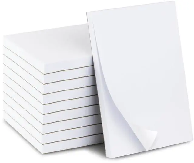 Main image of 10 Pack Note Pads 4x6 | 100 Sheets Per Memo Pad | Server Note Pads | Scratch Pads for Writing | White Blank Notepads in Bulk | Small Notepad | Paper Pads for To Do Grocery List