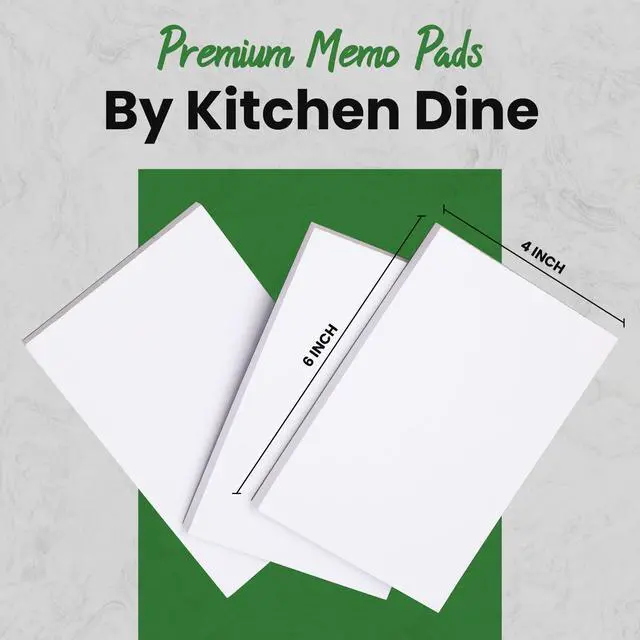 Alt view image 6 of 7 - 10 Pack Note Pads 4x6 | 100 Sheets Per Memo Pad | Server Note Pads | Scratch Pads for Writing | White Blank Notepads in Bulk | Small Notepad | Paper Pads for To Do Grocery List