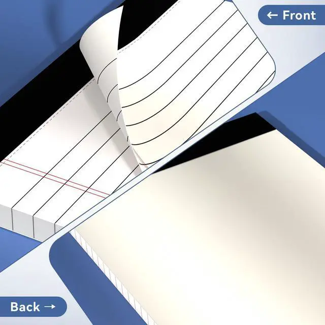 Alt view image 6 of 7 - 5" x 8" Note Pads 12 Pack of Legal Pads 30 Sheets Notepad College Ruled Small Writing Pads Perforated Pages Paper Pads 80GSM Heavyweight Paper Note Pads for Home, Office, or School