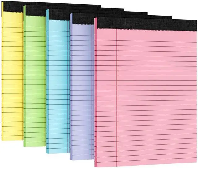 Main image of 5pcs Legal Pads 8.5 x 11, Color Notepads 8.5 x 11 In, Perforate Wide Ruled