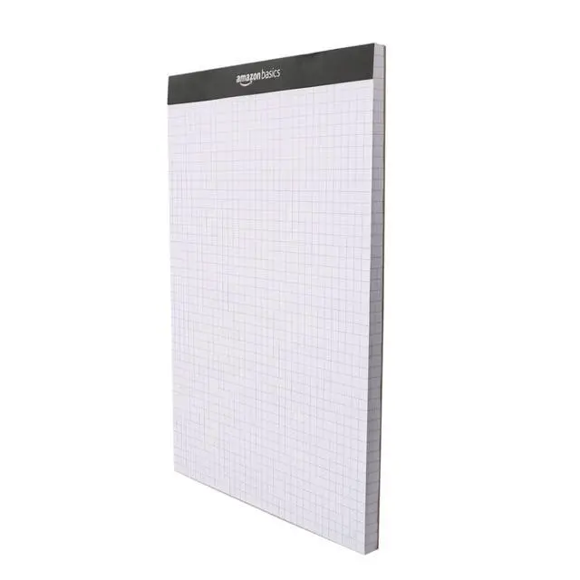 Alt view image 6 of 6 - Quad-Ruled Graph Paper Pad with Sturdy Back, Perforated, 8.5" x 11.75", White, 100 Sheets/Pad, 2-Pack
