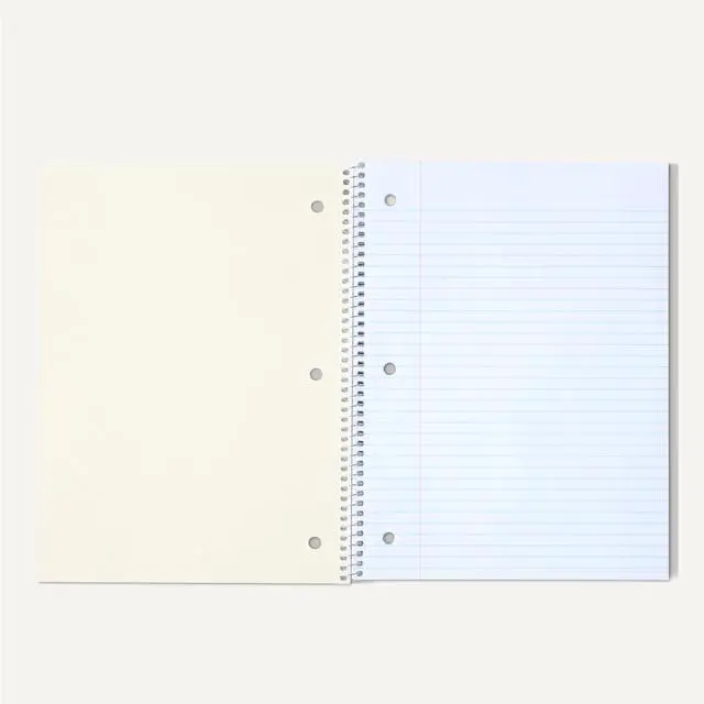 Alt view image 4 of 5 - College Ruled Spiral Notebook, For Work and School, 70 Sheets, 8" x 10.5", Assorted Solid Colors, 5 pack