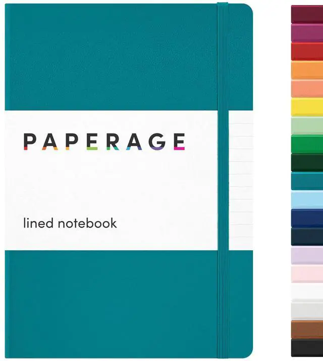 Main image of Lined Journal Notebook, (Turquoise), 160 Pages, Medium 5.6 in x 8 in - 100 GSM Thick Paper Hardcover Journaling Notebook for Work, School & Note Taking