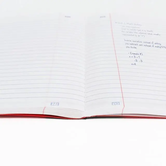 Alt view image 6 of 7 - Composition Book + Study App, 4 Pack, Wide Ruled Paper, 7-1/2" x 9-3/4", 80 Sheets, Forest Green, Tidewater Blue, Fire Red and Harvest Yellow (950033B-ECM)